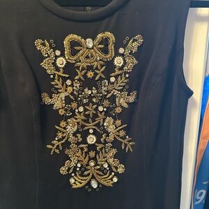 Richly embroidered Juicy Couture sheath dress